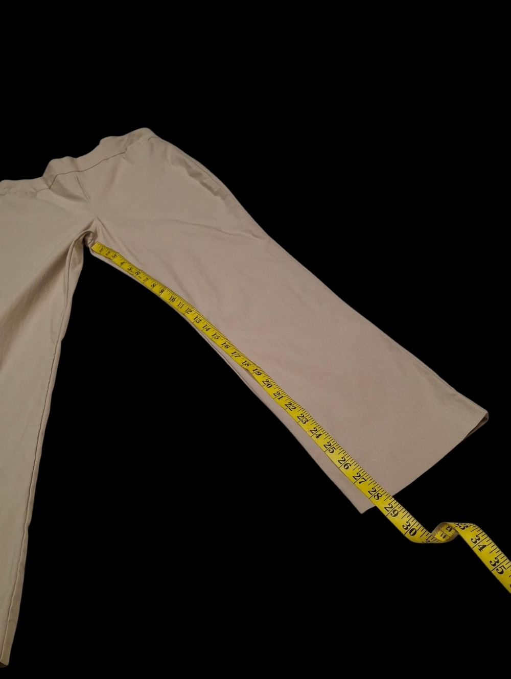 Chico's Pull-On Straight Leg Stretchy Beige Rayon Blend Pants Women Size 2 Large - Picture 12 of 15
